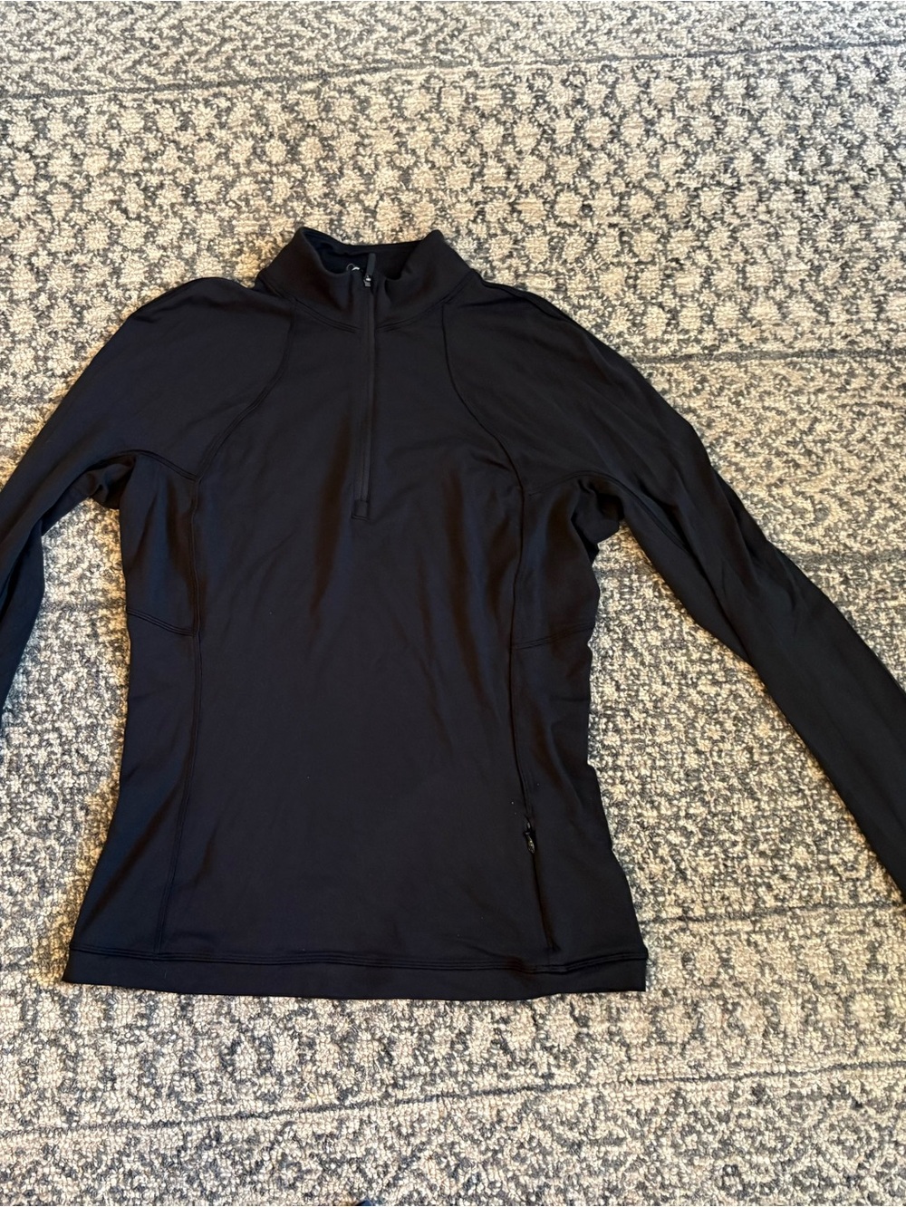 Women’s Lululemon Black Quarter-Zip Performance Top